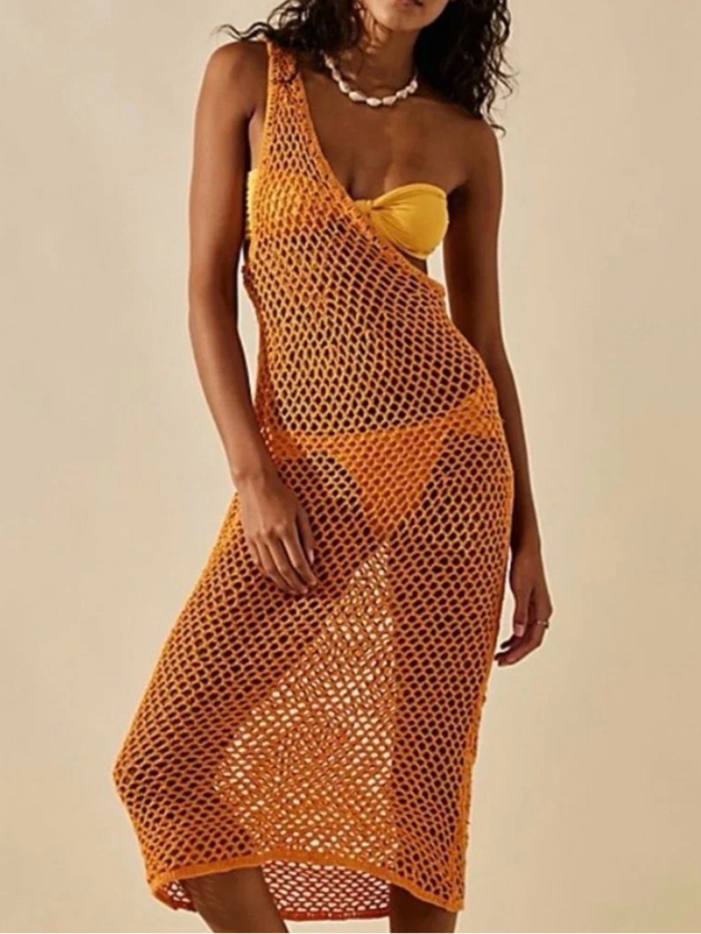 Free People FP Beach Catch Me Fauxchet Midi Dress